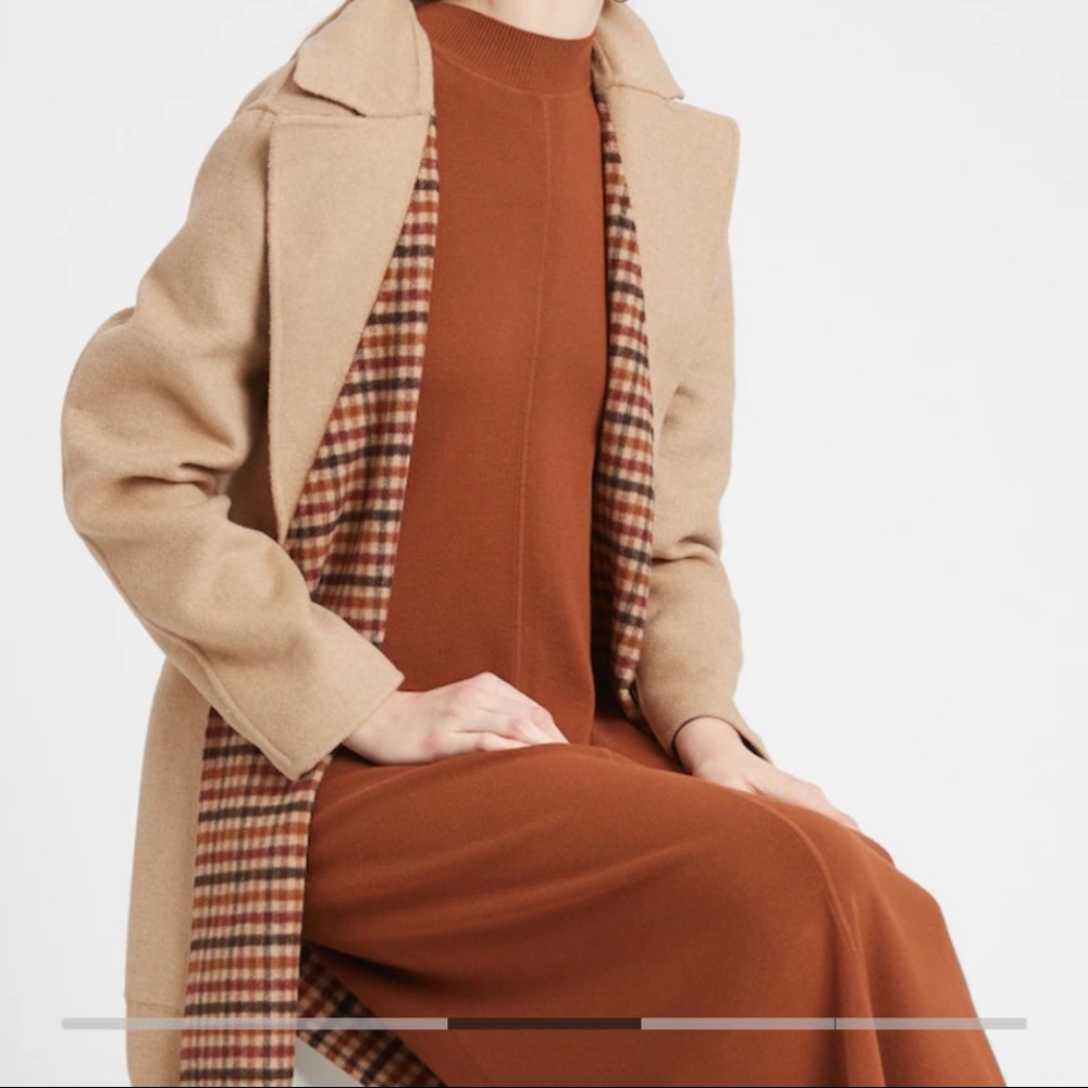 Banana Republic Plaid Reversible Coat